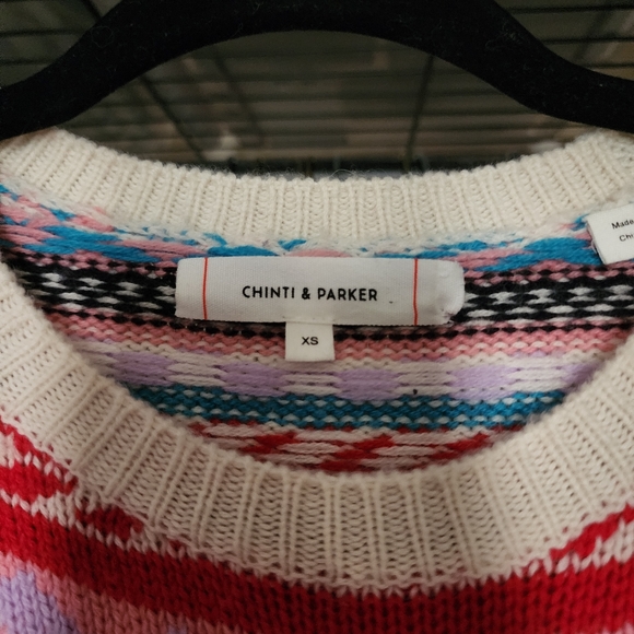Chinti & Parker Wool Fair Isle Colorfull Sweater XS - Picture 6 of 9